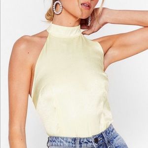 Nasty Gal Meet My Halter Ego Satin Top